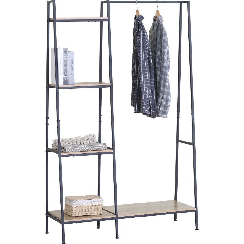 Estantería 4 Huecos con Colgador Metal 161×101×36 cm