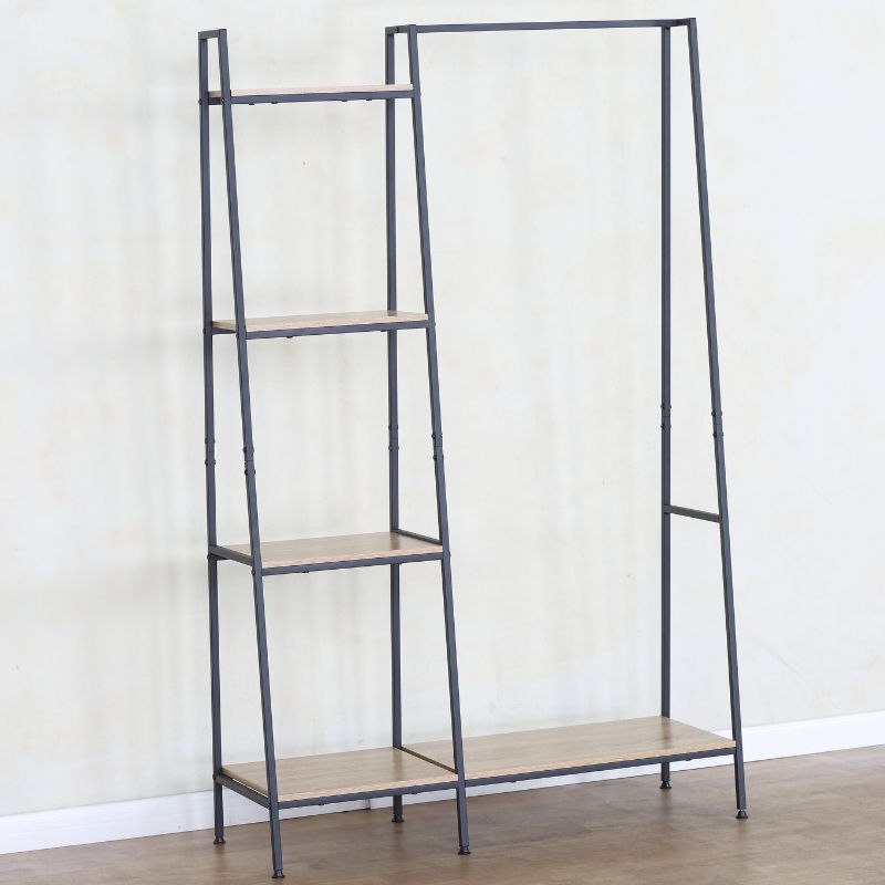 Estantería 4 Huecos con Colgador Metal 161×101×36 cm