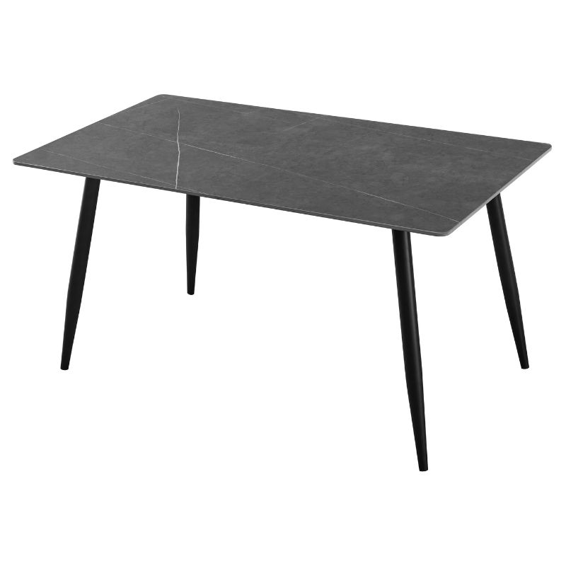Mesa de Comedor Fija 75x140x80 Gris Piedra