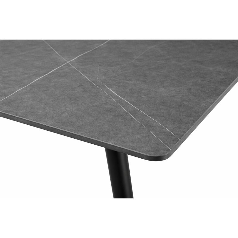 Mesa de Comedor Fija 75x140x80 Gris Piedra