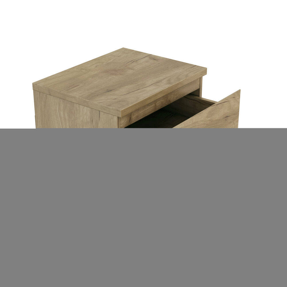 Mesita de Noche Roble 48x50x40 cm con 2 Cajones