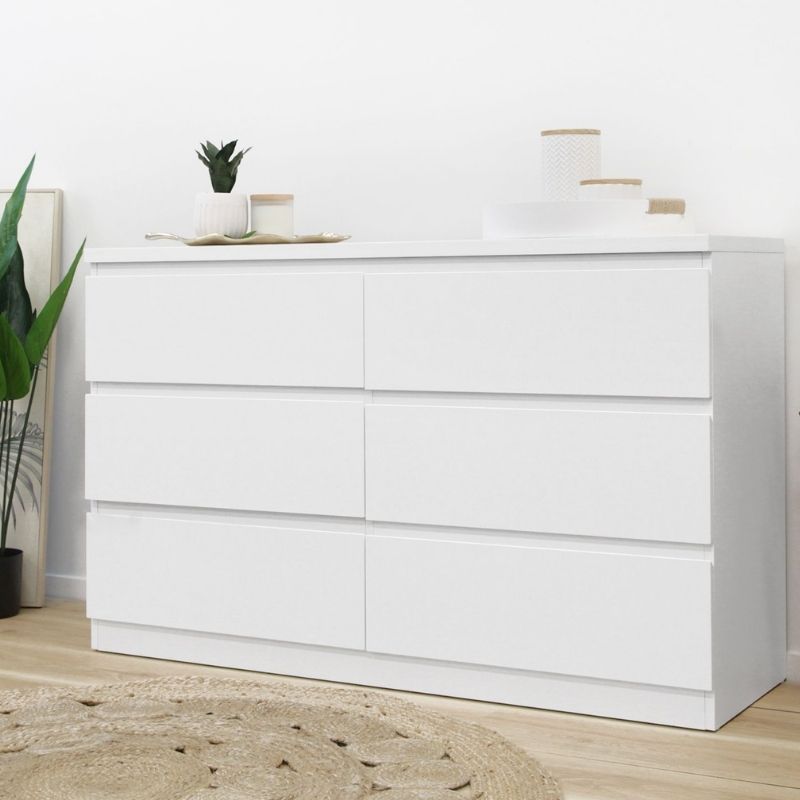 Sinfonier Blanco 120x75x40 cm con 6 Cajones