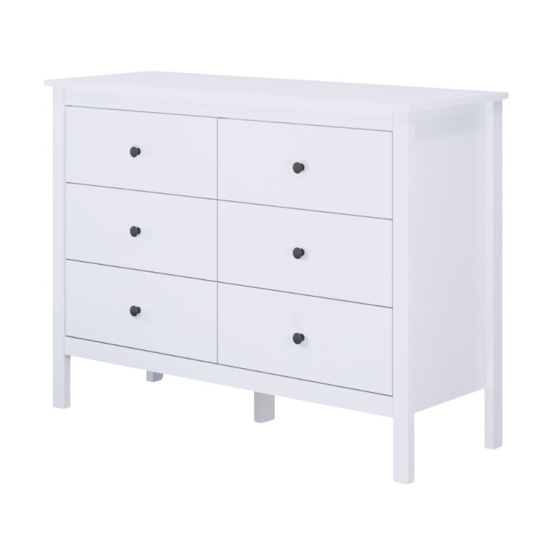 Cómoda Blanca de 6 Cajones con Diseño Moderno