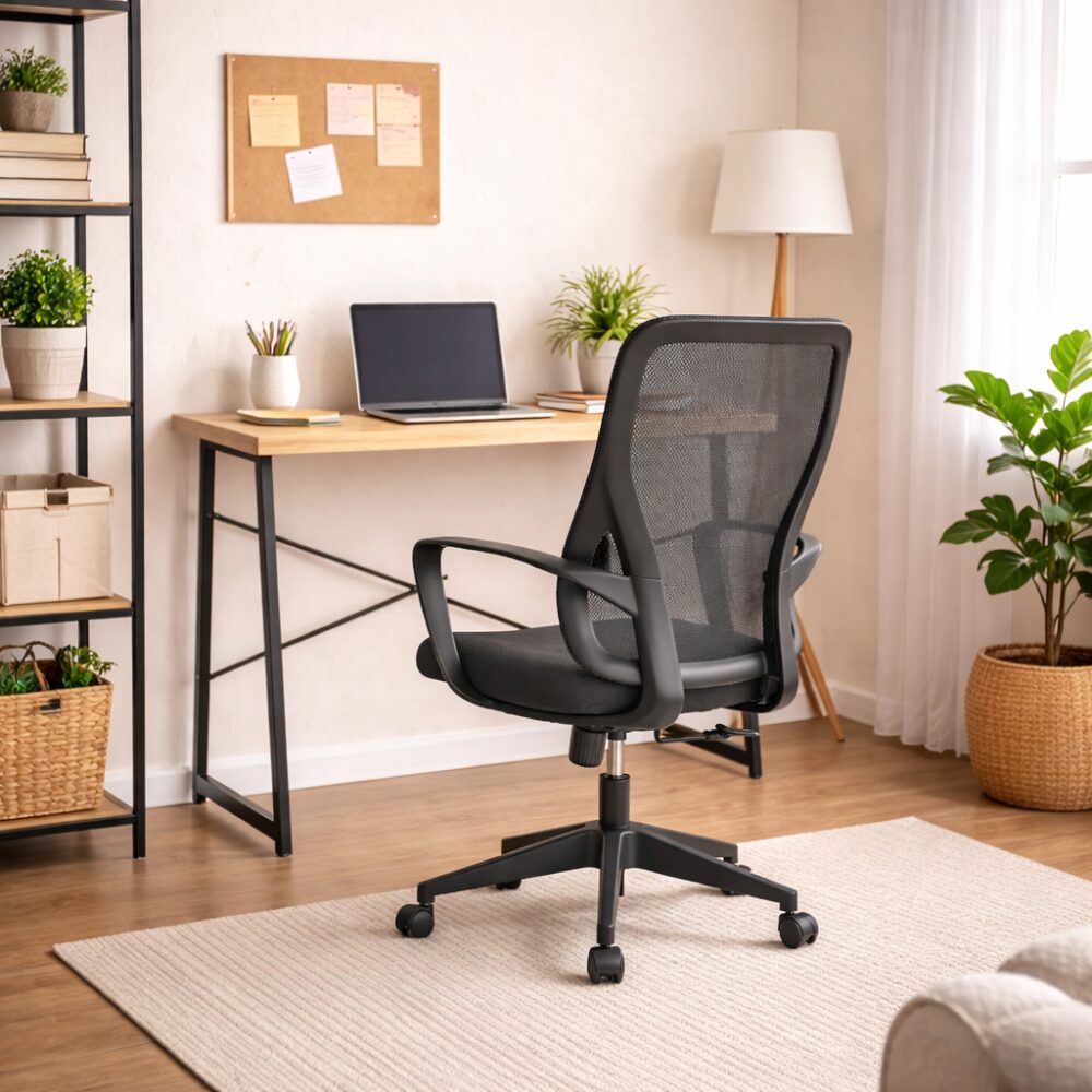 Silla ergonómica de oficina con respaldo de malla
