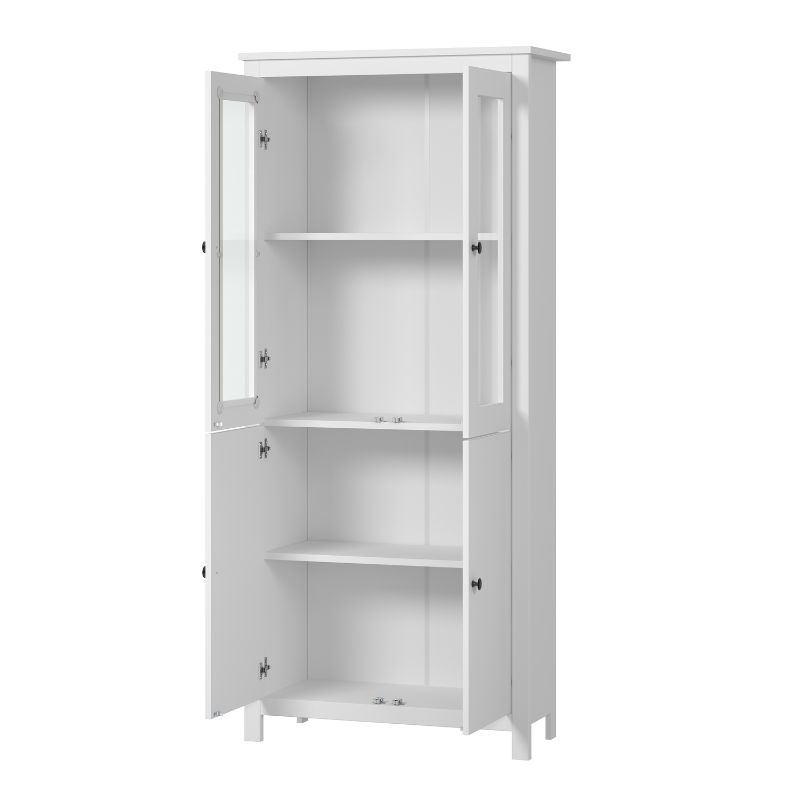 Vitrina Blanca de 4 Puertas con Diseño Moderno